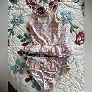 Girls floral tankini
